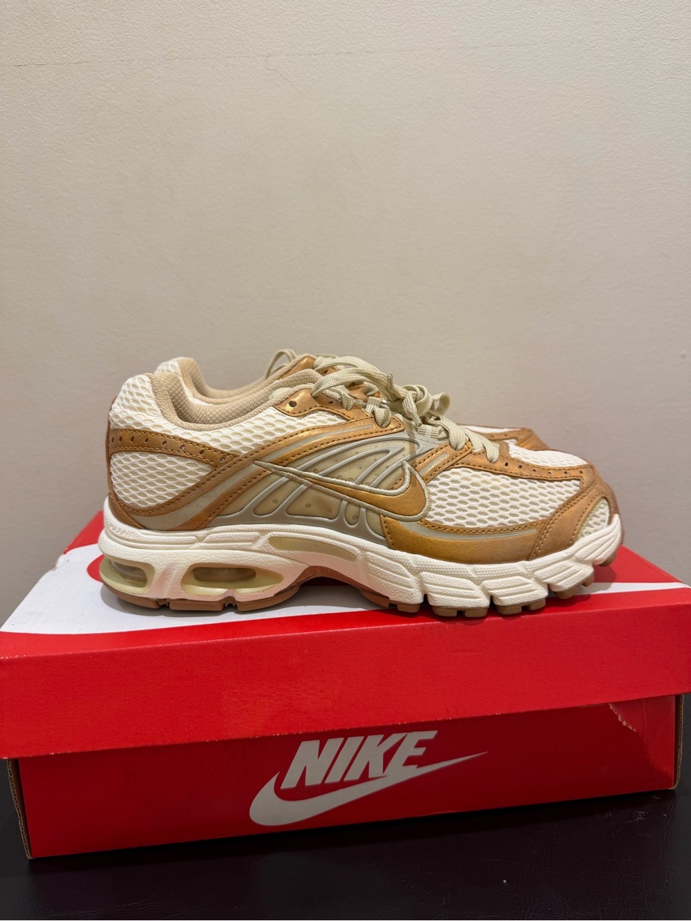 NIB Women Nike Air Max Moto 2K Coconut Milk Team Gold IM7374 113